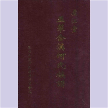 何-广东梅州-五华县合溪何氏1995版《五华合溪何氏族谱》：何清华主编，庐江堂梓行，合溪开基祖其博