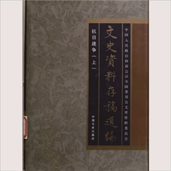 文史资料存稿选编06《抗日战争（上）》2002版中国文史出版社