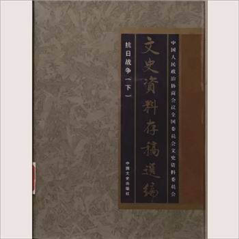 文史资料存稿选编07《抗日战争（下）》2002版中国文史出版社